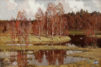 Карапаев Юрий Васильевич. Весна-красна. Холст, масло. 60х92. 2005. Авторское собрание.
