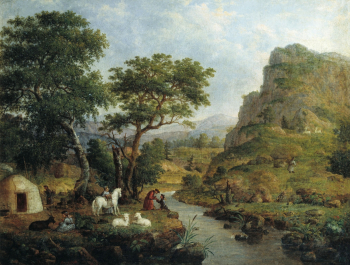 Легашов (Легашёв) Антон Михайлович. В горах Китая. Холст, масло. 1859. Псковский государственный объединенный историко-архитектурный и художественный музей-заповедник.