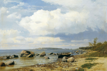 Дюккер Евгений Эдуардович. Морской берег (Остров Рюген). Холст, масло. 52х79. 1865. Государственный Русский музей.