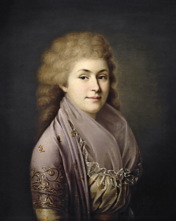 Аргунов Николай Иванович. Портрет Н.А.Грибовской. Холст, масло. 67х53. 1795. Государственная Третьяковская галерея.