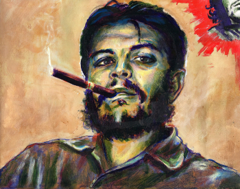 Чарльз Бикел. Че с сигарой. Холст, акрил. 2015. Частная коллекция.