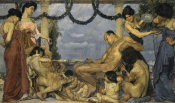 Отто Грейнер. Геракл у Омфалы. Холст, масло. 100х165. 1905. Государственная галерея Штутгарта.