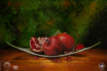 Порозина Марина Валерьевна. Три граната. Холст, масло. 40х60. 2013. Собрание художницы.