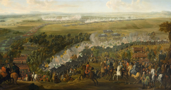 Неизвестный художник. Битва при Лесной. Холст, масло. 130х220. 19 век. Государственный Эрмитаж.