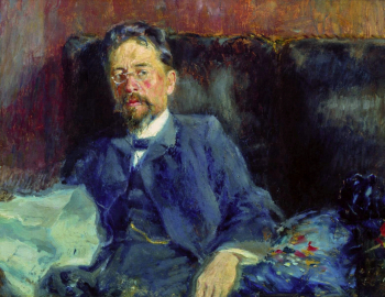 Нилус Пётр Александрович. Портрет А.П.Чехова. Холст, масло. 29х37. 1902. Государственный Литературный музей (Москва).