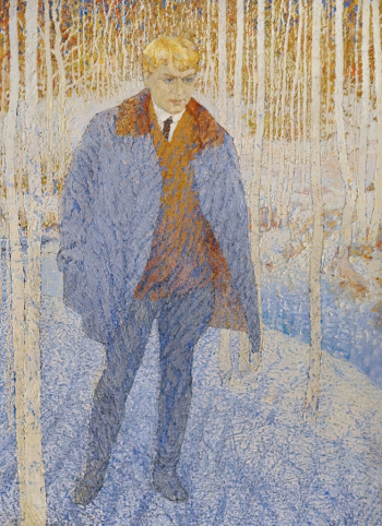 Лёвин Михаил Константинович. Есенин. Холст, масло. 151х110. 1964. Мурманский областной художественный музей.