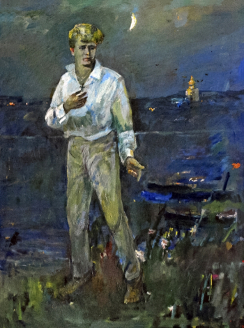 Скопцов Семён Сергеевич. Есенин. Холст, масло. 158х120. 1997. Ростовский областной музей изобразительных искусств.