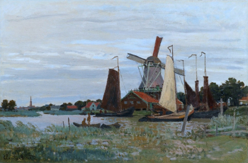 Клод Моне. Мельница в Зандаме (Саардаме). Холст, масло. 50х75. 1873. Частная коллекция.
