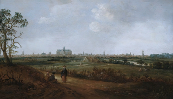 Рейер Клас Зайкер. Вид Харлема. Доска, масло. 20,5х35,5. 1630-е. Музей Франса Халса.