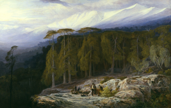 Эдвард Лир. Лес Вальдоньелло на Корсике. Холст, масло. 91,8х147,4. 1869. Йельский центр британского искусства.