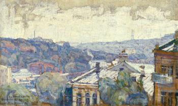 Маневич Абрам Аншелович. Вид Киева. Холст, масло. 35х59. 1911. Частная коллекция.