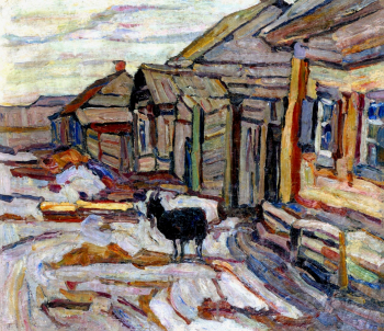 Маневич Абрам Аншелович. Моя родина. Мстиславль. Холст, масло. 58х67. 1906-1909. Национальный художественный музей (Киев).