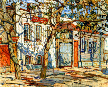 Маневич Абрам Аншелович. Улица в провинции. Холст, масло. 71х89. 1910-е. Национальный художественный музей (Киев).