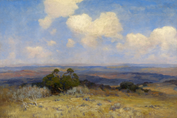 Джулиан Ондердонк. Солнечный свет и тень. Холст, масло. 40,6х61. 1910. Музей изящных искусств (Хьюстон).