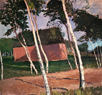 Паула Модерзон-Беккер. Пейзаж. Картон, темпера. 61,5х68. 1900. Музей Людвига.