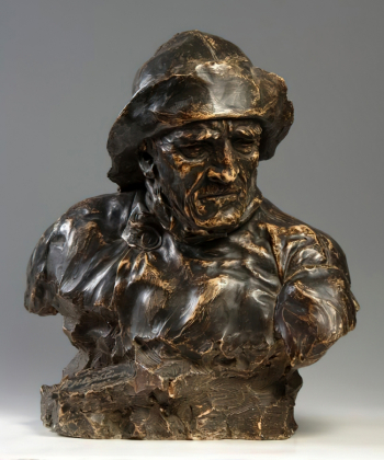 Судьбинин Серафим Николаевич. Рыбак. Гипс тонированный. 40х40х20. 1903. Государственный музей А.С.Пушкина.