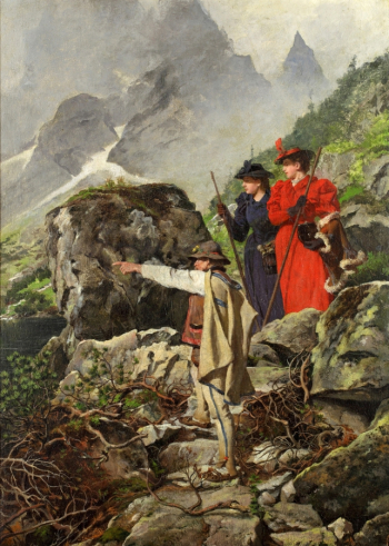 Валери Элиаш-Радзиковский. Татры. Туристы. Холст, масло. 100х70. 1893. Татровский музей.