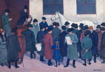 Роберт Беван. Под молоток. Холст, масло. 1914. Галерея искусств Уокера.