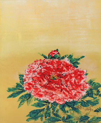 Сэйсон Маэда. Пионы. Гравюра. 45,5х37,5. Частная коллекция.