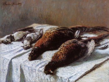Клод Моне. Натюрморт с фазанами и чибисами. Холст, масло. 1880. Институт искусств Миннеаполиса.