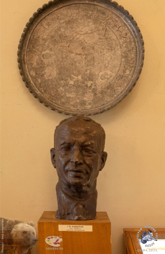 Виленский Зиновий (Залман) Моисеевич. Г.Ф.Байдуков. Гипс. 1974-1982. Научно-мемориальный музей профессора Н.Е.Жуковского.