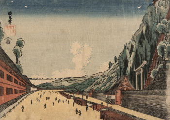 Утагава Кунинао. Сиба Атагояма-но Зу. Бумага, ксилография. 1818. Библиотека Конгресса.