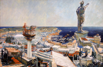 Франтишек Купка. Колосс Родосский. Холст, масло. 1906. Частная коллекция.