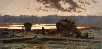 Жоаким Вайреда. Печаль. Холст, масло. 127,5х262,5. 1876. Национальный музей искусства Каталонии.