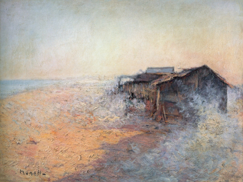 Исидре Нонель-и-Монтуриоль. Пляж `Пекин` в Барселоне. Холст, масло. 50х65. 1901. Музей Монтсеррат.