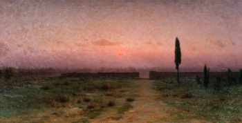 Модест Урхель-и-Инглада. Пейзаж. Холст, масло. 95х184. 1885-1895. Национальный музей искусства Каталонии.