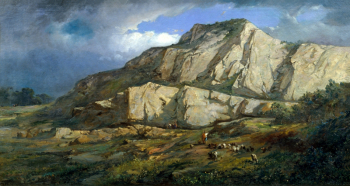 Франсеск Торрескассана-и-Салларес. Пейзаж. Холст, масло. 62х112,5. 1864. Национальный музей искусства Каталонии.