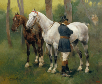 Жозеп Кушас-и-Кушас. Ожидание возвращения. Холст, масло. 46х55. 1904-1908. Национальный музей искусства Каталонии.