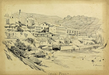Жоан Ллавериас-и-Лабро. Колония Понс. Бумага, чернила. 23х33. 1899. Частная коллекция.