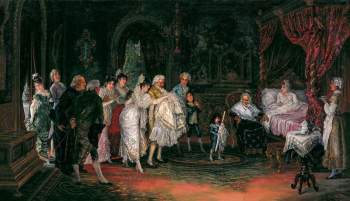 Хосе Льовера-и-Буфилл. Крещение. Холст, масло. 124х215. 1889. Коллекция банка Сантандер.