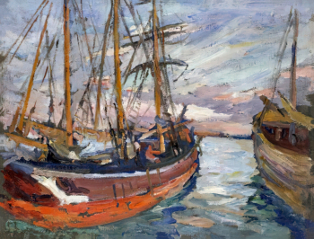 Браиловский Леонид Михайлович. На Чёрном море. Холст, масло. 56,7х74,3. 1915. Рязанский государственный областной художественный музей имени И.П.Пожалостина.