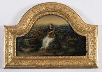 Жорж Руо. Цецилия Римская. Доска, масло. 28,5х42. 1896. Частная коллекция.