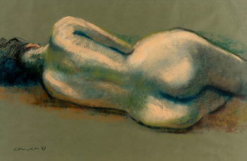 Ноэл Кунихан. Обнажённая. Бумага, пастель. 49х75. 1963. Частная коллекция.