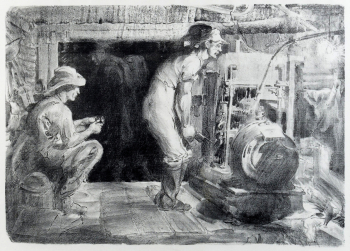Уильям Дайсон. Динамо-машина. Бумага, литография. 39х55. 1917. Частная коллекция.