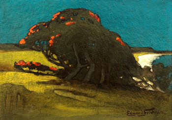 Клас Эдвард Фристрем. Похутукава. Картон, масло. 17,8х25,1. 1905. Оклендская художественная галерея.