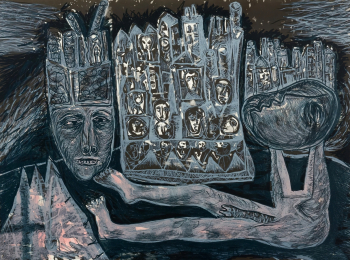 Джон Кэттапан. Городской призрак. Бумага, литография. 56х76. 1985. Частная коллекция.