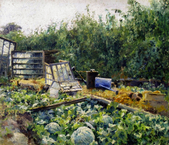 Беркос Михаил Андреевич. Малая Даниловка. Парники. Доска, масло. 33х39. 1895. Харьковский художественный музей.