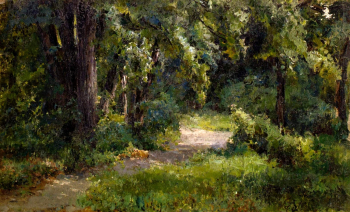 Беркос Михаил Андреевич. У старого дома. Доска, масло. 33х56. 1911. Харьковский художественный музей.