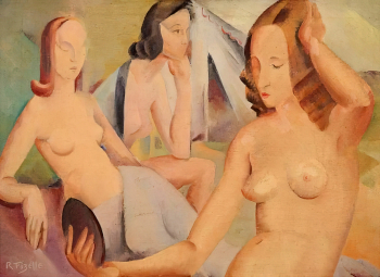 Ра Физелле. Три обнажённые. Холст, масло. 32х44,5. 1938. Частная коллекция.