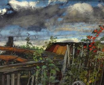 Сафиуллин Рашит Талгатович. В огороде бузина. Холст, масло. 50х60. 2002. Государственный историко-архитектурный и художественный музей-заповедник `Остров-град Свияжск`.