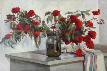 Ферстер Виктор Викторович. Бузина. Картон, масло. 41х59. 1960-е - 1970-е. Бузулукский краеведческий музей.