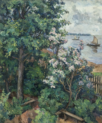 Кончаловский Пётр Петрович. Жимолость. Холст, масло. 105х80. 1926. Новгородский государственный объединенный музей-заповедник.