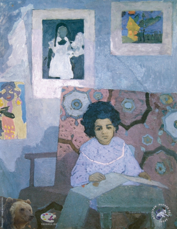 Машинская Светлана Владимировна. Катюля. Холст, масло. 1973.