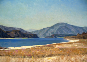 Орлов Степан Егорович. Весна на Енисее. Холст, масло. 51х73. 1991. Юргинский музей детского изобразительного искусства народов Сибири и Дальнего Востока.