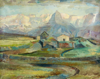 Асгримур Йонссон. Исландский пейзаж. Холст, масло. 107х136. Частная коллекция.