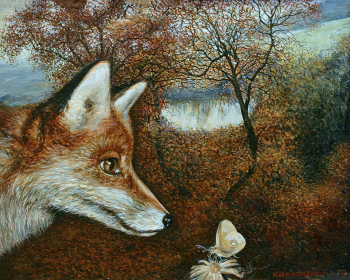 Киблицкий Иосиф Александрович. Лиса (этюд). Холст, масло. 40х50. 1978. Государственный музейно-выставочный центр РОСИЗО.